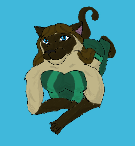 Siamese cat girl