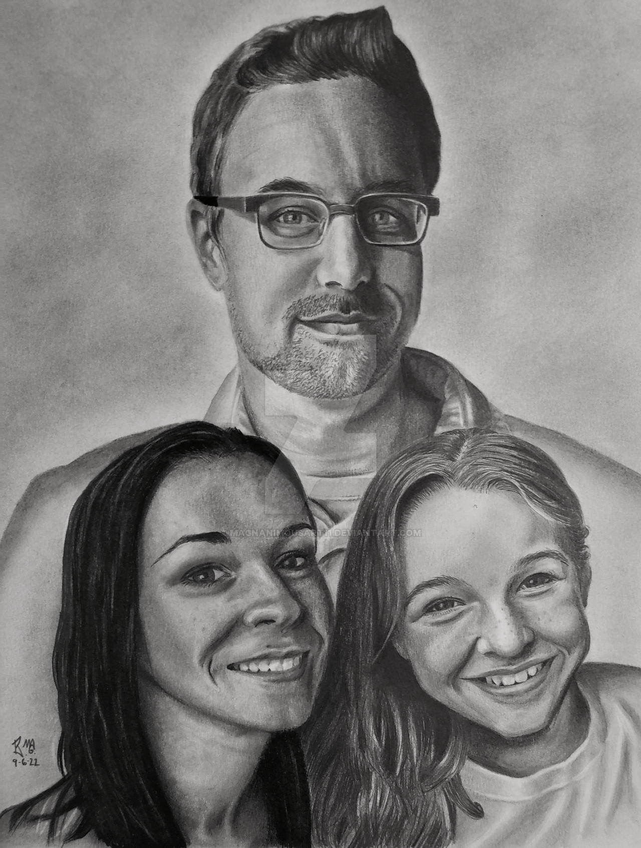 Family Deviantart Commission - Family Portrait by magnanimousart11 on DeviantArt