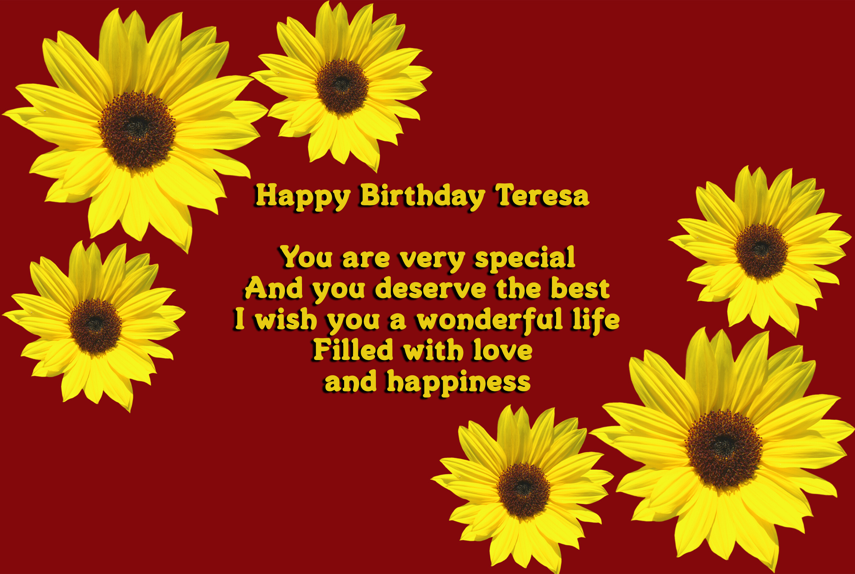 Happy Birtday Teresa