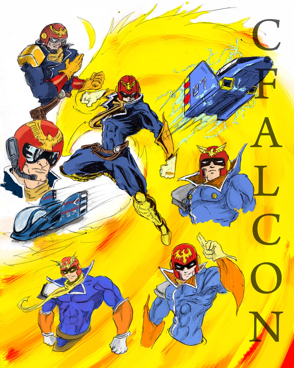 Captain Falcon Rocket Racers Captain Falcon by Shoelessteve on DeviantArt