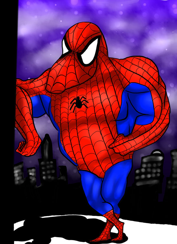 Fat Spider Man on City by tuliosama on DeviantArt
