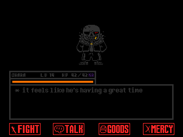 Underfell Sans Battle/Textsprites by SafetyBob9001 on DeviantArt