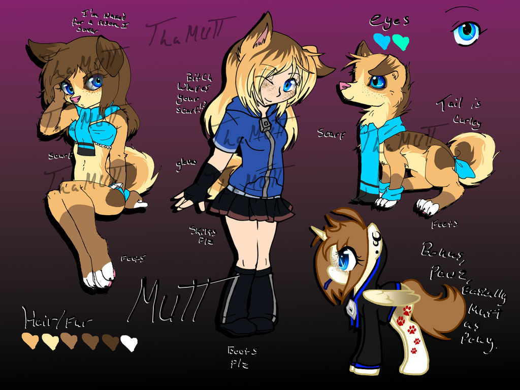 Mutt's full reference sheet