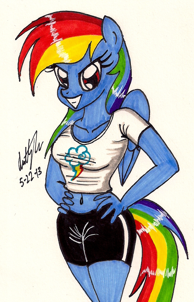 Anthro Rainbow Dash