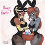Crystal and Casey Easter Bunnies