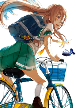 #1 Anime Girl on bike Render