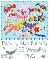 Pack by Blue Butterfly PNG 25 Wreaths