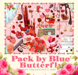 Pack by Blue Butterfly PNG 50 Valentine's Day