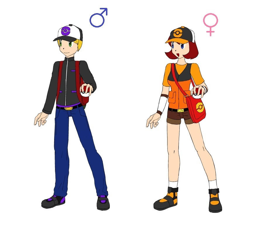 Fakemon Protagonists by Cameronwink on DeviantArt