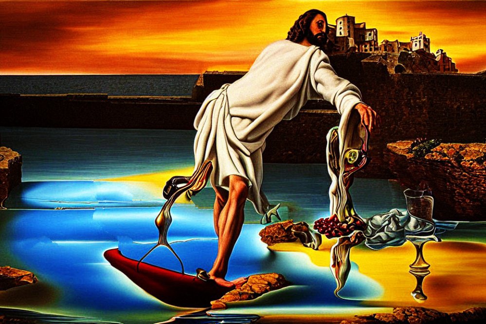 Jesus Turns Water into Wine in Dali Style by NothingIsManual on DeviantArt Jesus Turns Water into Wine in Dali Style by NothingIsManual on DeviantArt