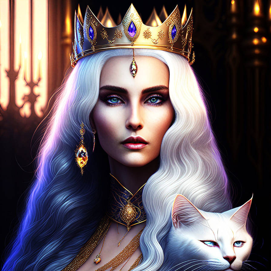 Princess with Cat by AllAiAlways on DeviantArt