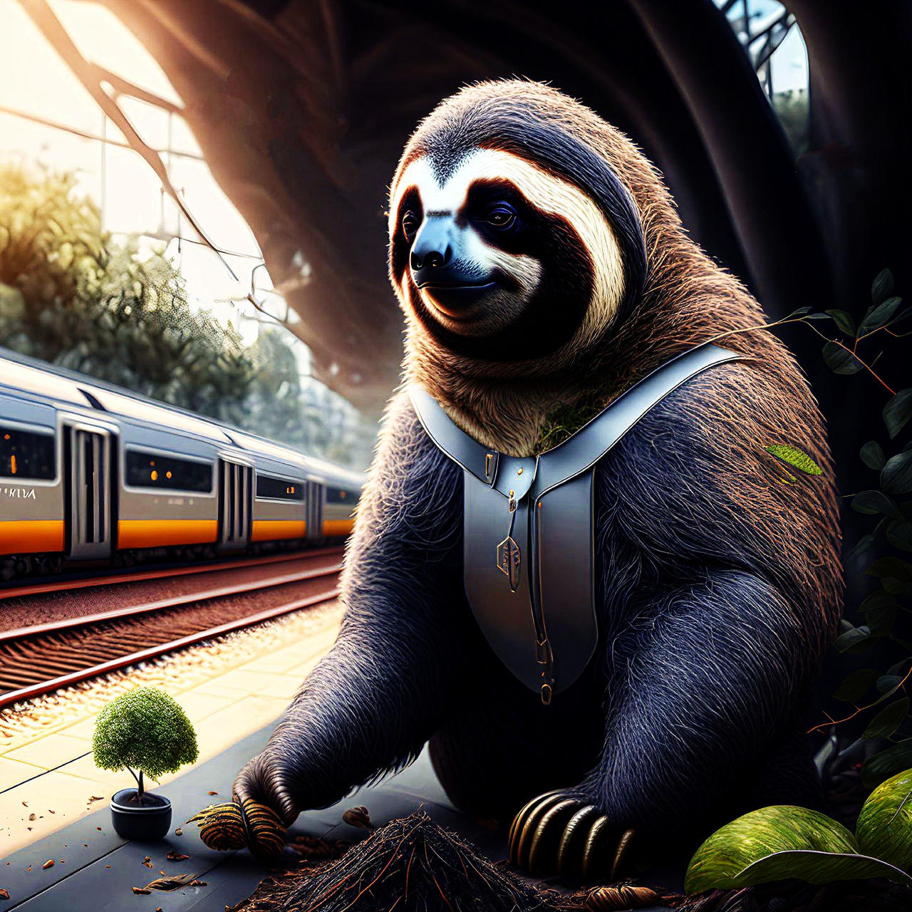 Sloth Waiting on the Nine by AllAiAlways on DeviantArt