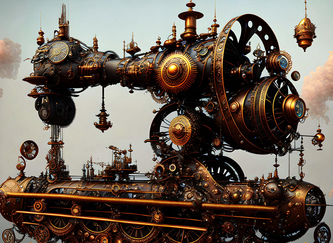 Flying Steampunk Sewing Machine by AllAiAlways on DeviantArt