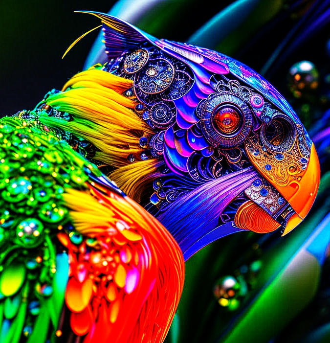 Digital Parrot Abstract Abstract Parrot by AllAiAlways on DeviantArt