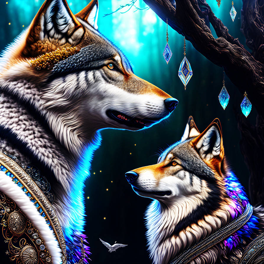 Turquoise Wolves Turquoise Wolves by NothingIsManual on DeviantArt