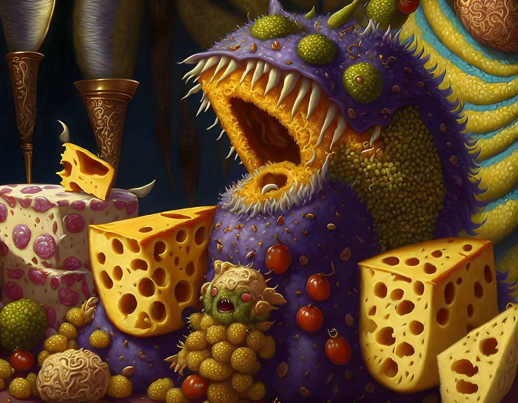 Cheesy Monster Cheese Monsters by NothingIsManual on DeviantArt