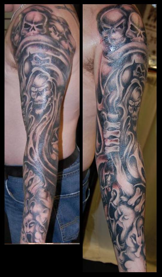 Black and grey sleeve