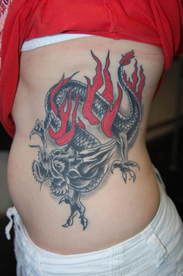 Dragon rib tattoo by DiamondbackTattoo on DeviantArt