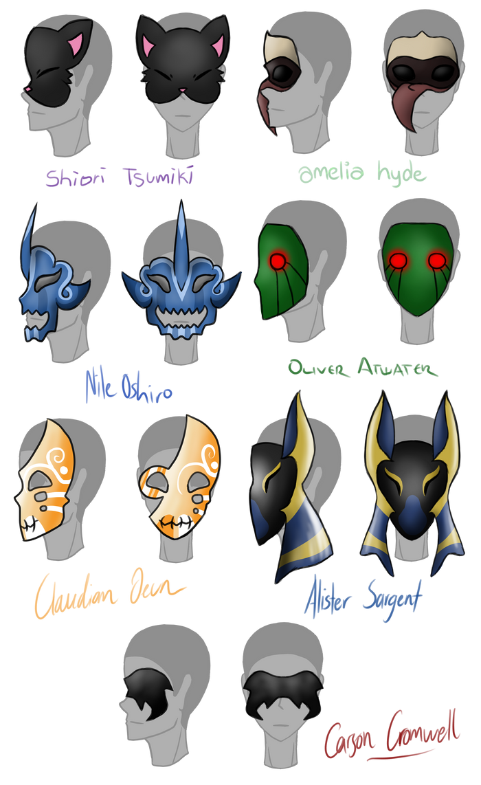 Ghoul OC Masks by on DeviantArt