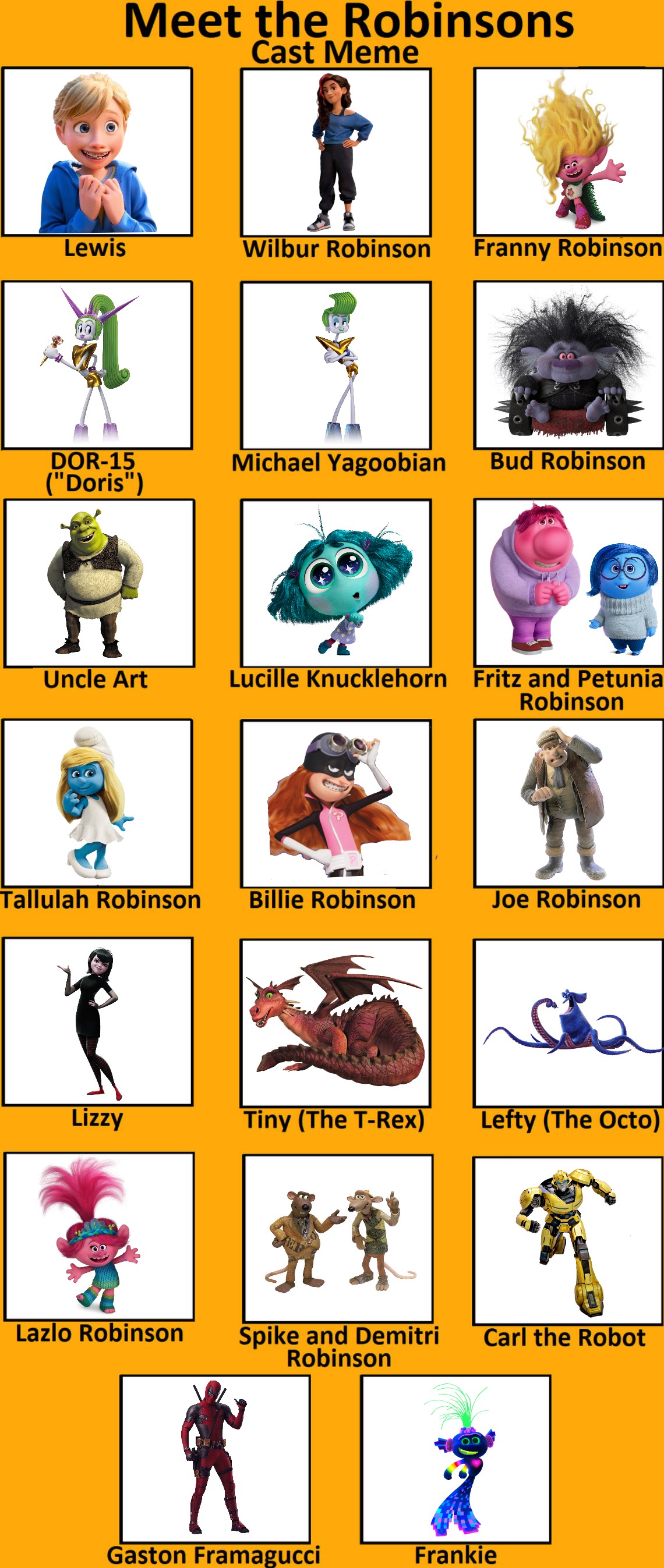 Meet the Robinsons Cast Meme by alexloustaunau12 on DeviantArt