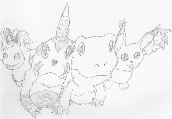 Digimon sketch by Llewxam888 on DeviantArt