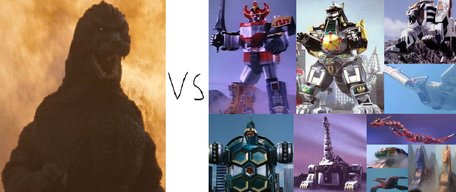 Godzilla Vs Ranger Godzilla Vs Ranger Zords by MnstrFrc on DeviantArt