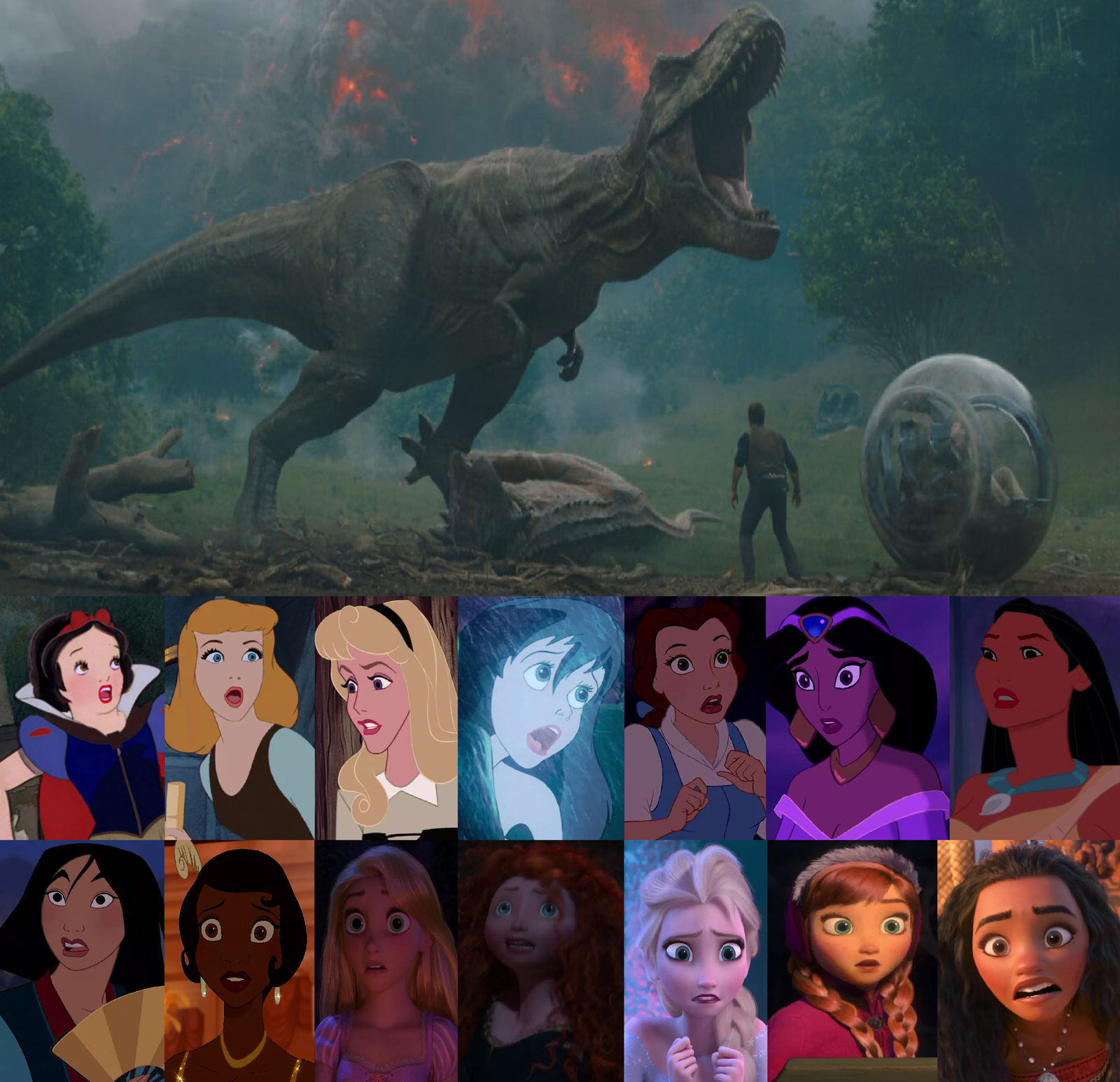 Disney Princess React Rexy by MnstrFrc on DeviantArt