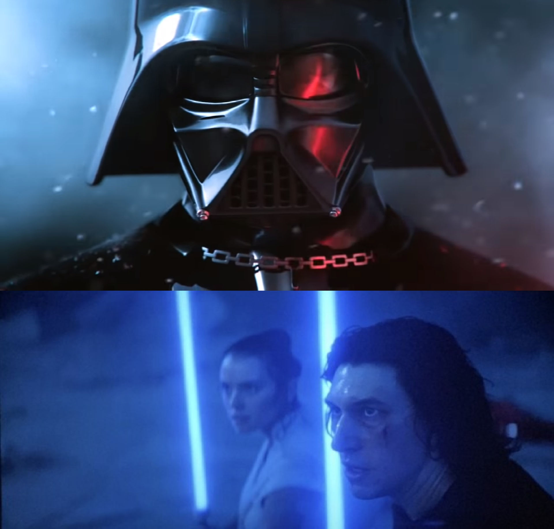 Rey and Ben vs Darth Vader by MnstrFrc on DeviantArt