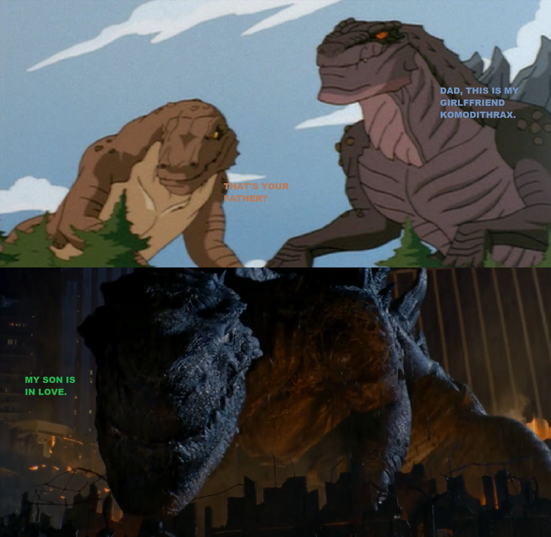 Zilla Jr And Komodithrax Meet Godzilla 1998 By MnstrFrc On DeviantArt zilla-jr-and-komodithrax-meet-godzilla-1998-by-mnstrfrc-on-deviantart