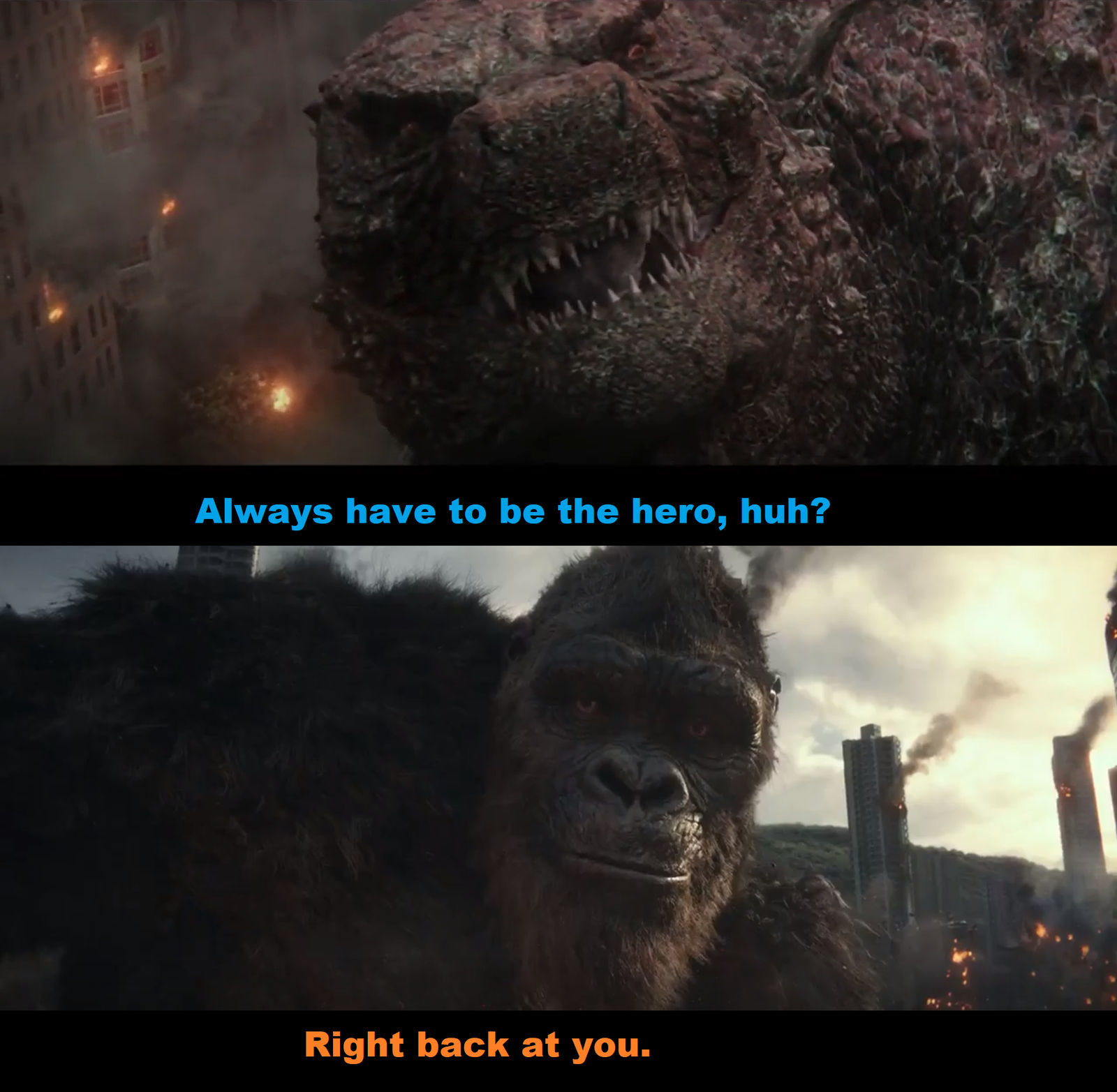 Kong Tried to be the Hero by MnstrFrc on DeviantArt