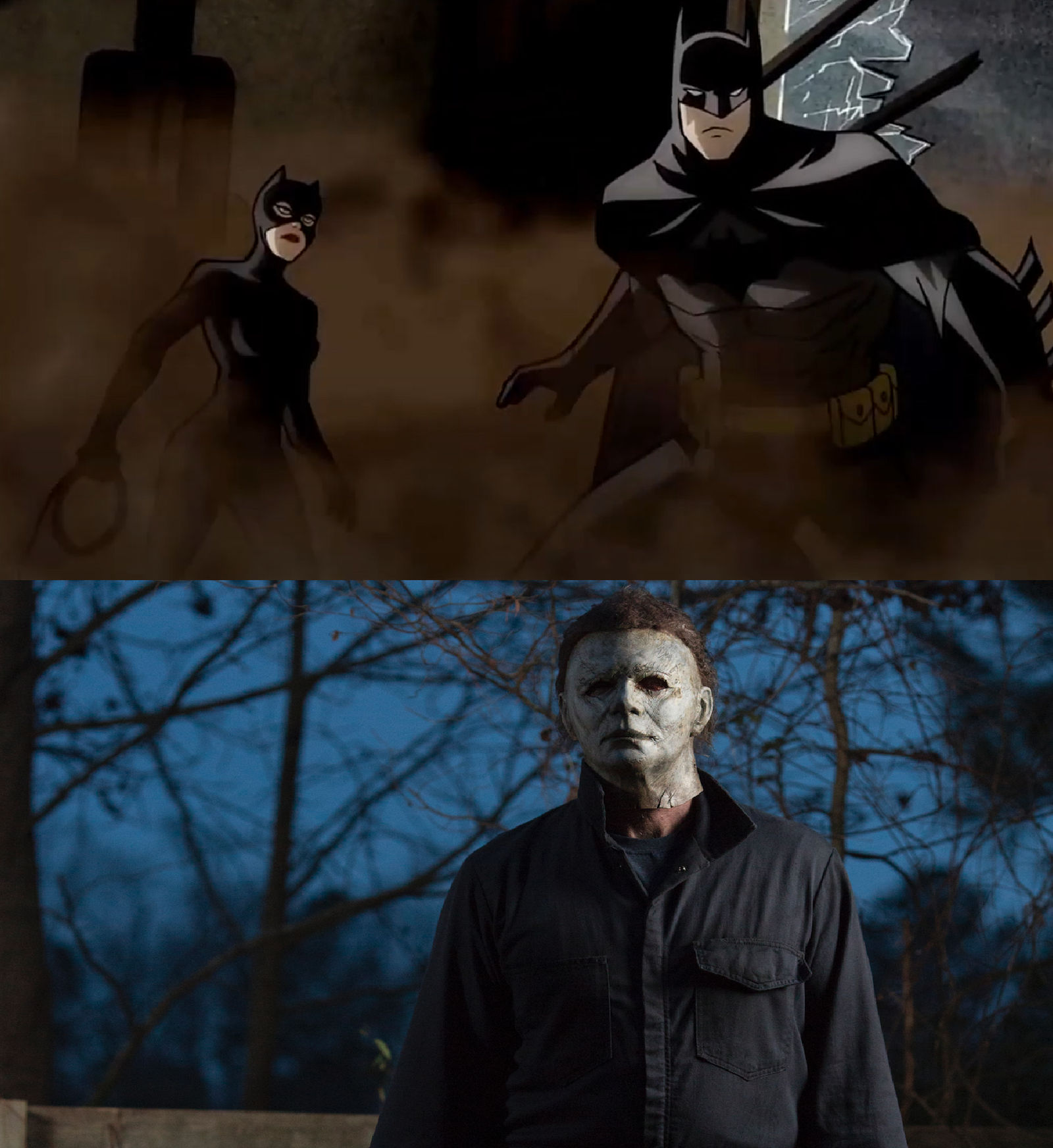 Batman and Catwoman vs Michael Myers by MnstrFrc on DeviantArt