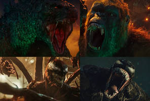 Carnage Godzilla vs Venom Kong