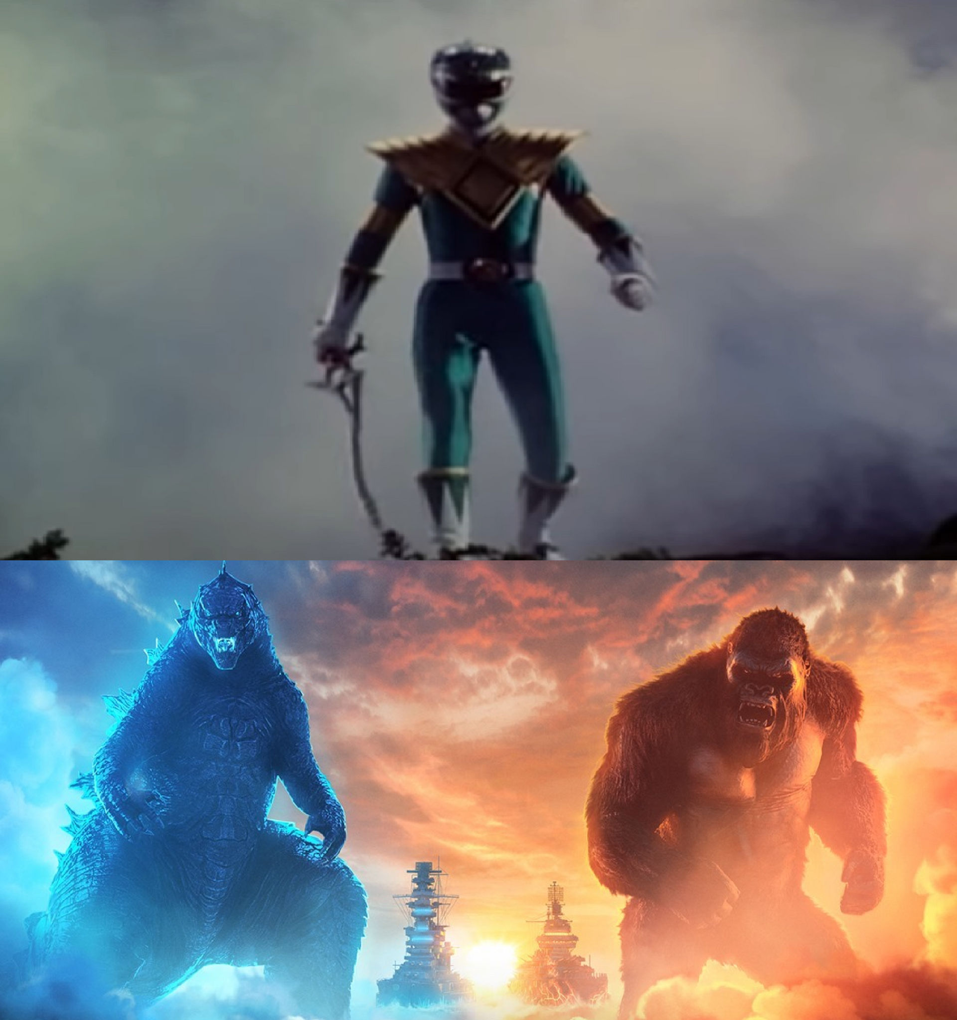 Godzilla Vs Ranger Godzilla and Kong vs Giant Green Ranger by MnstrFrc on DeviantArt
