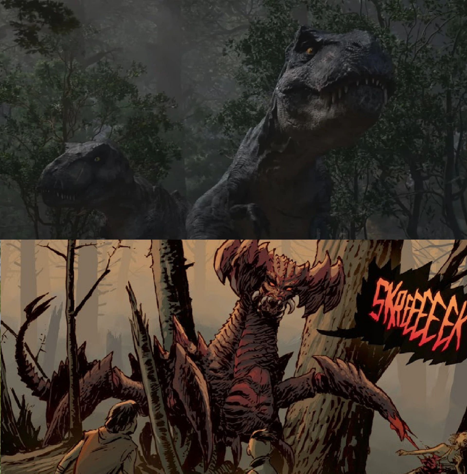 Big Eatie and Little Eatie vs Destoroyah Juvenile by MnstrFrc on DeviantArt