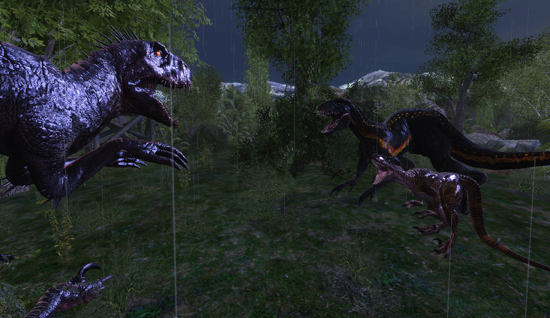 The Raptor Couple Battle the Scorpios Rex! by MnstrFrc on DeviantArt
