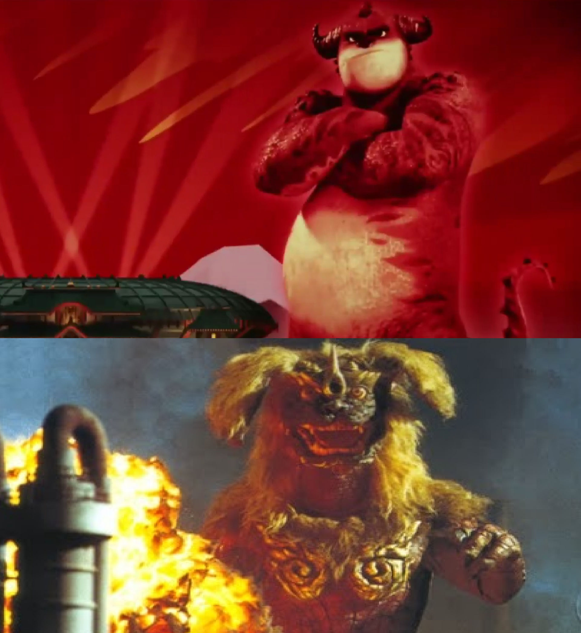 Rayburn Jr vs King Caesar 2004 by MnstrFrc on DeviantArt