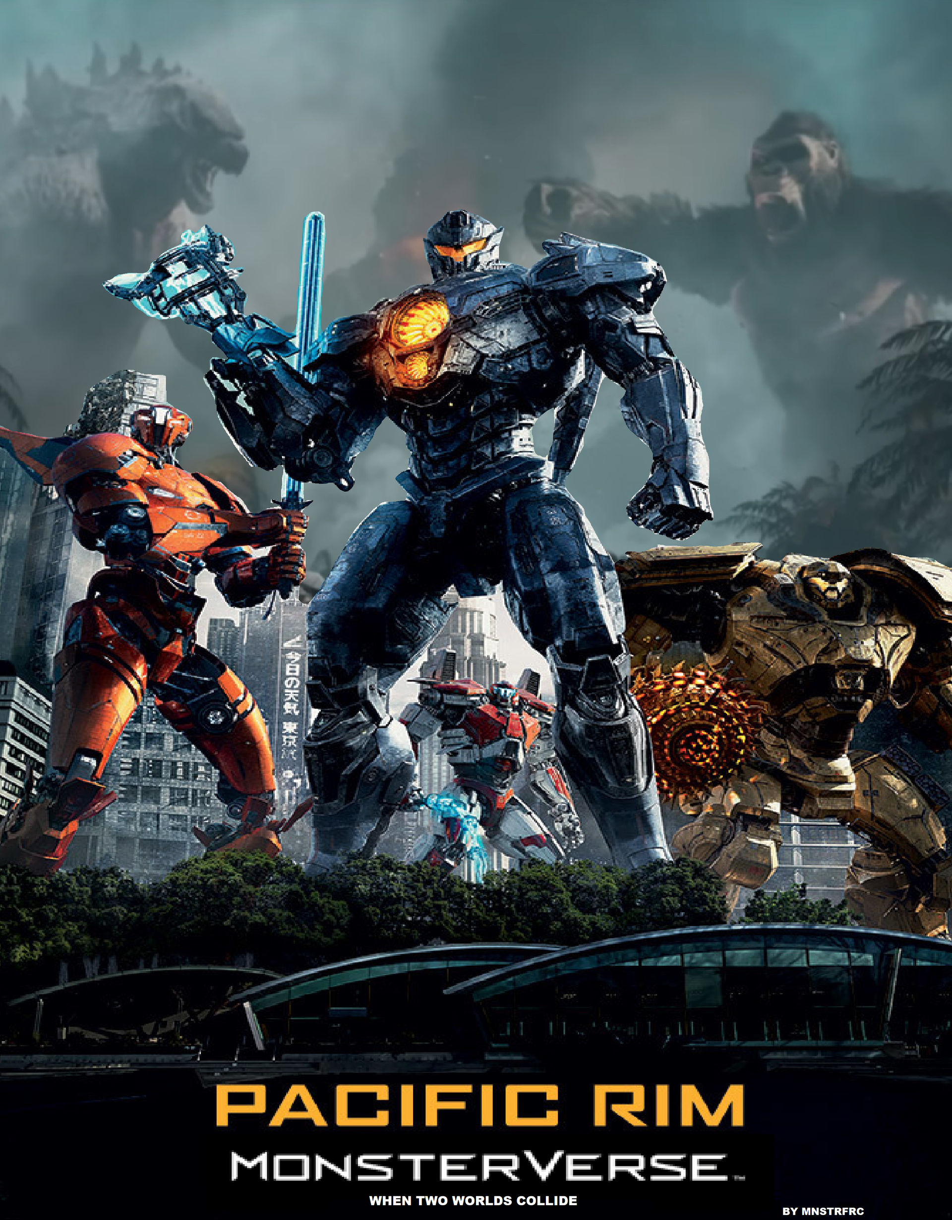 Pacific RimMonsterVerse Crossover Poster 1 by MnstrFrc on DeviantArt