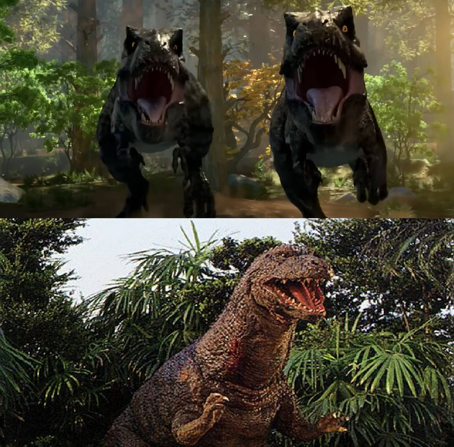 Big Eatie and Little Eatie vs Godzillasaurus (2) by MnstrFrc on DeviantArt