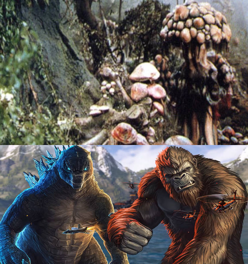 Matango Drawings Godzilla and Kong vs Matango by MnstrFrc on DeviantArt