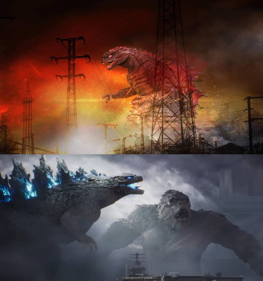 Godzilla and Kong vs Jaron by MnstrFrc on DeviantArt