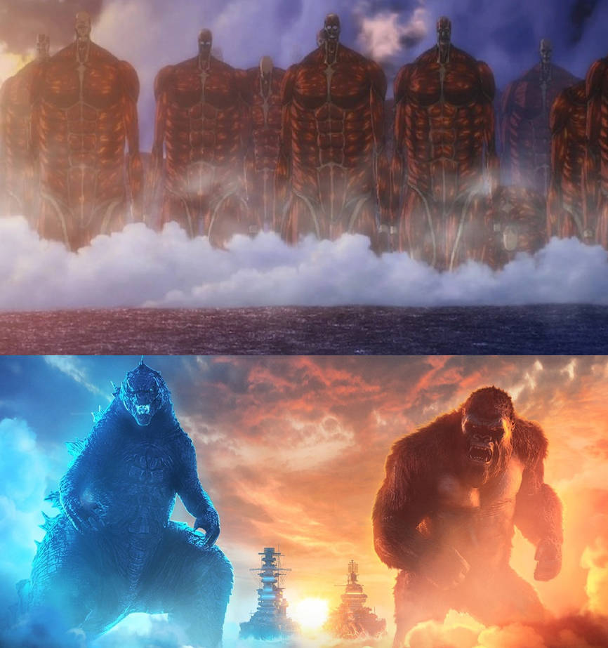 Godzilla and Kong vs Rumbling by MnstrFrc on DeviantArt