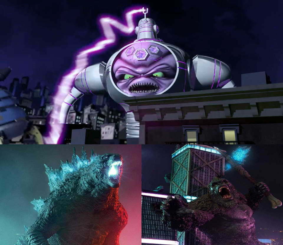 Godzilla and Kong vs Kraang Prime by MnstrFrc on DeviantArt