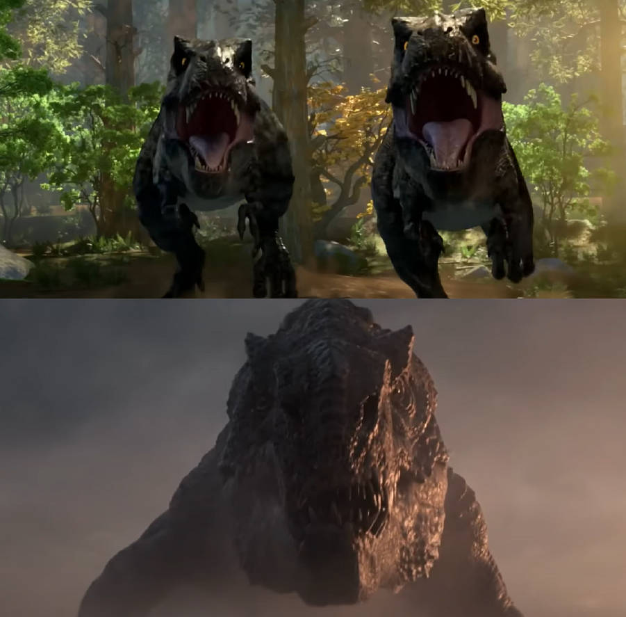 Big Eatie and Little Eatie vs Fasolasuchus by MnstrFrc on DeviantArt