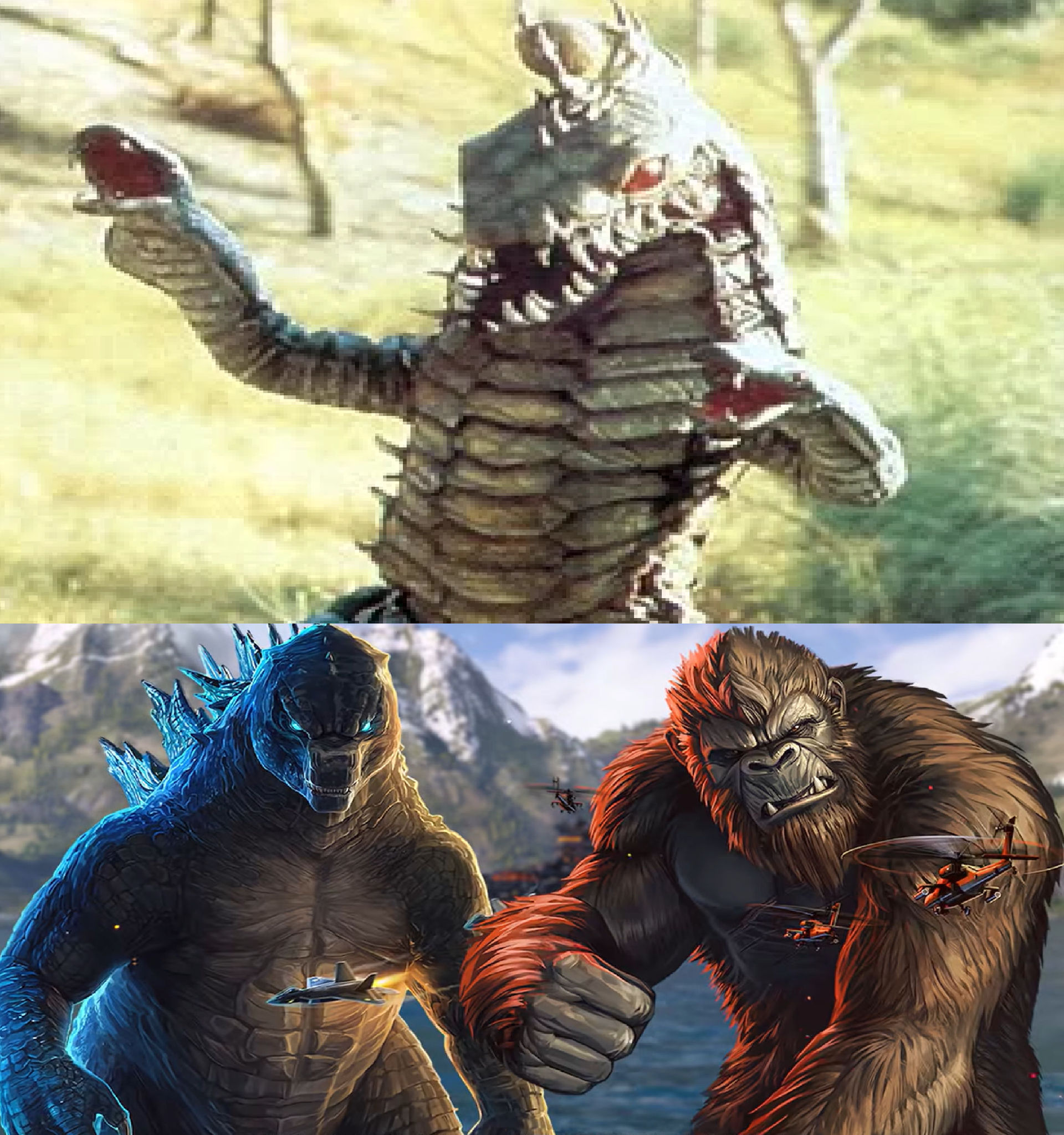 Godzilla and Kong vs Snizzard by MnstrFrc on DeviantArt