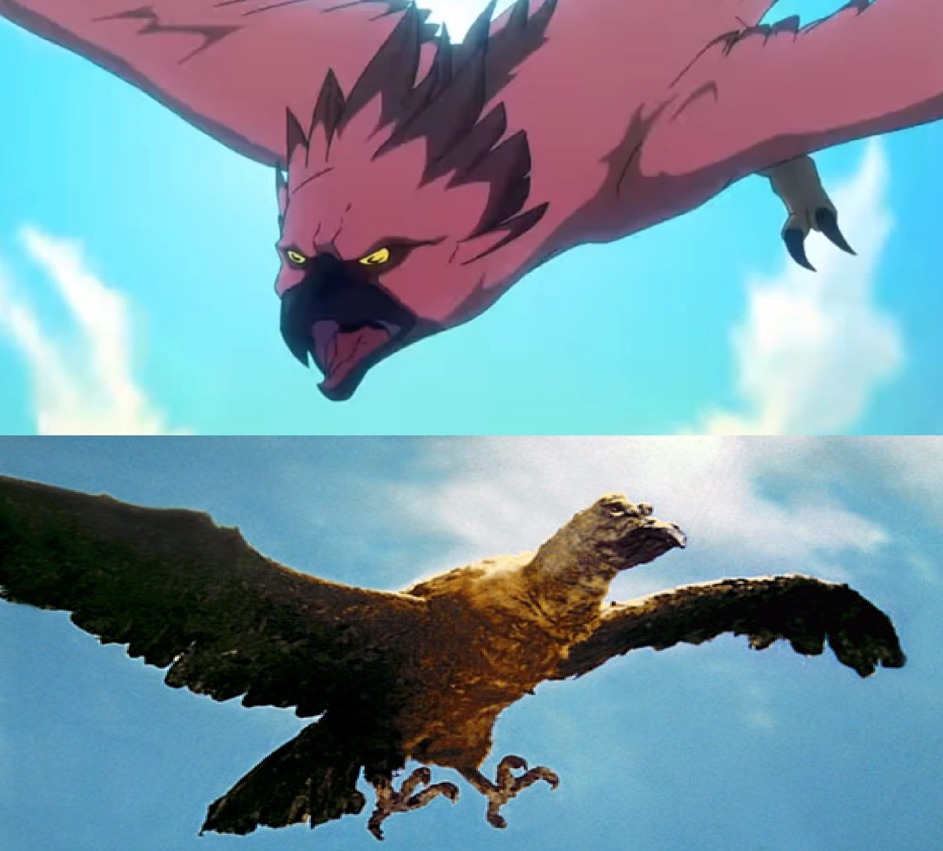 Giant Red Hawk vs Giant Condor by MnstrFrc on DeviantArt