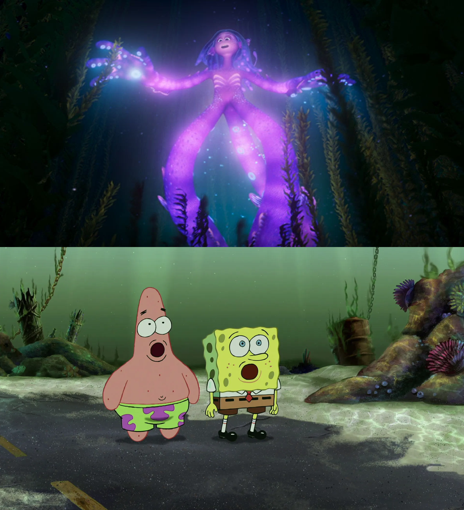 Patrick. See Spongebob and Patrick see Ruby Gillman by MnstrFrc on DeviantArt