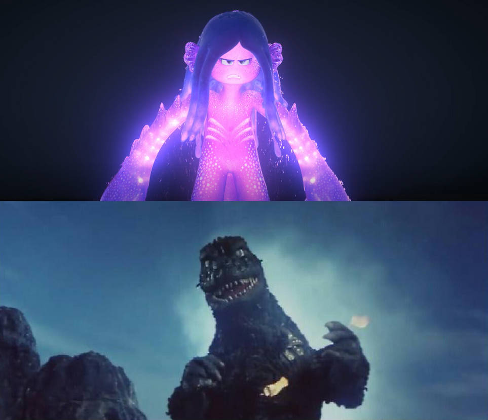 Ruby Gillman vs Fake Godzilla by MnstrFrc on DeviantArt