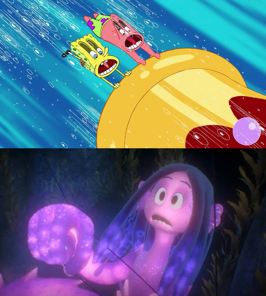 Ruby Gillman see Spongebob and Patrick falling by MnstrFrc on DeviantArt