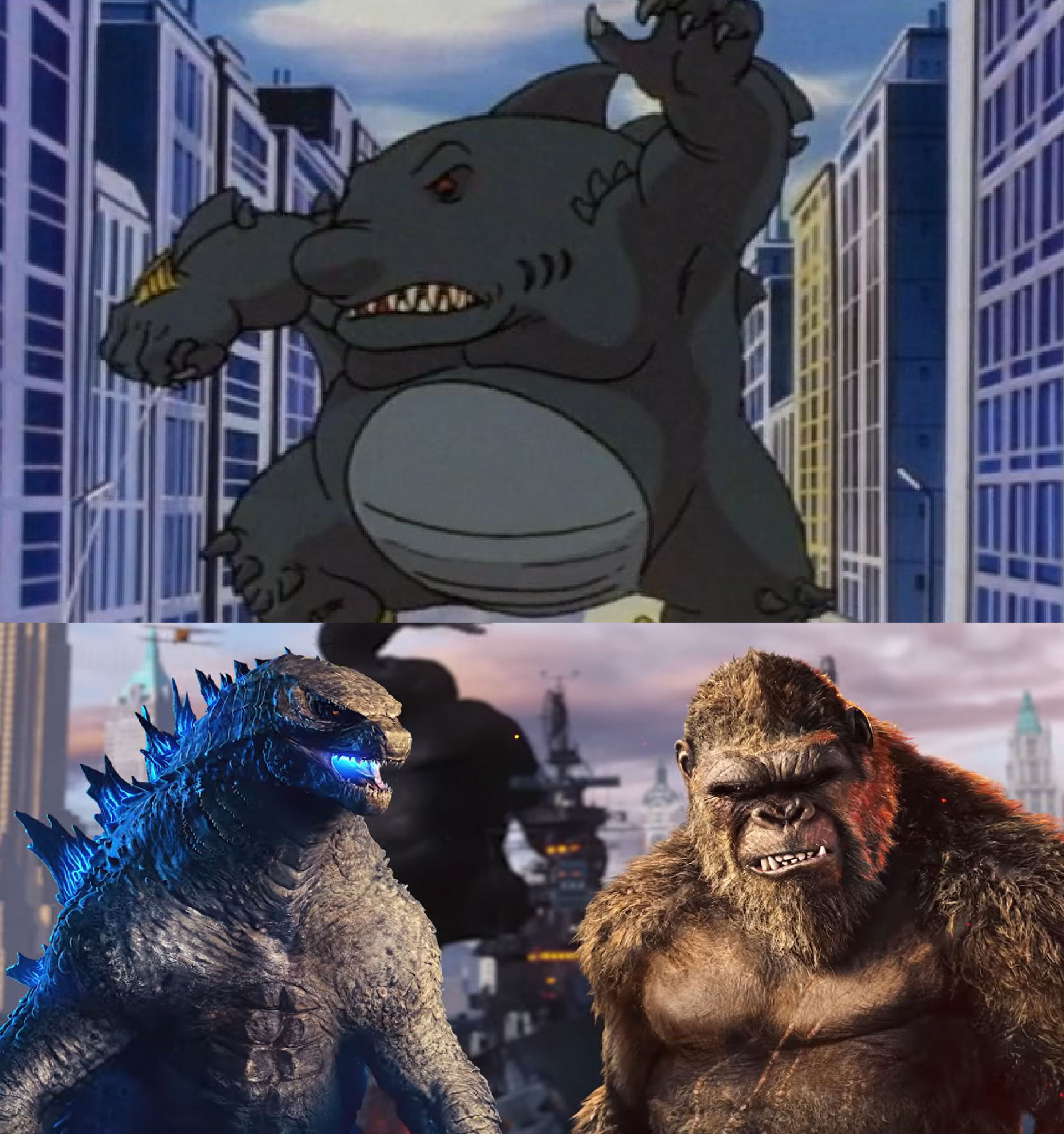 Godzilla and Kong vs Shark Monster by MnstrFrc on DeviantArt