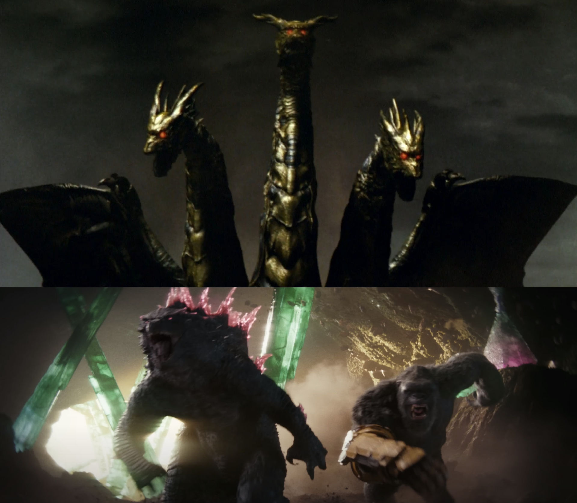 Evolved Godzilla and Kong vs Keizer Ghidorah by MnstrFrc on DeviantArt